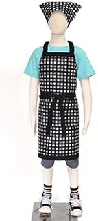 三角巾付き 子ども エプロン身長130-160cmサイズ モノクロームチェック 日本製 N1239230 三角巾付き 子ども エプロン身長130-160cmサイズ モノクロームチェック 日本製 N1239230